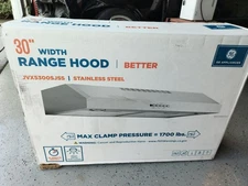 GE JVX5300SJSS 30" Wide Under Cabinet Range Hood, Stainless Steel, new in box