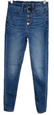American Eagle Outfitters Jeans Button Fly Next Level Stretch Skinny Size 00