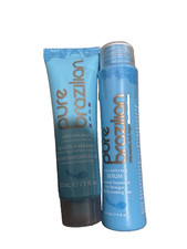 Pure Brazilian Anti-Frizz Hair Set Smoothing Balm  Serum Travel Size