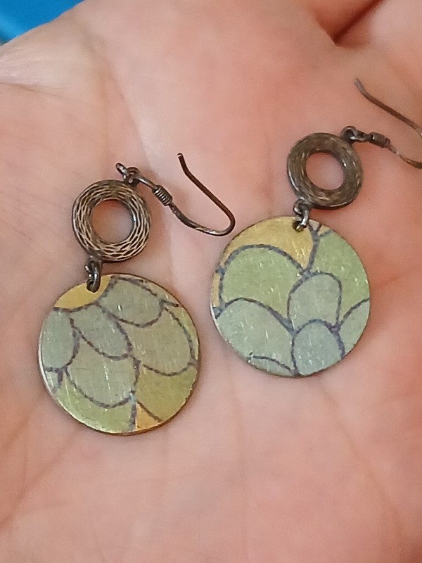 "Special Hands" Artisan Crafted 925 Colorful Niobium? Dangle Earrings MERMAID