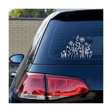 HZEL Car Mirror Sticker, 2PCS Vinyl Wildflowers Boho Vehicle Bumper Decal, An...