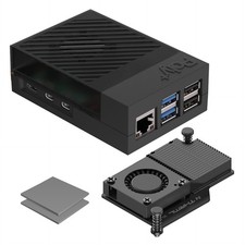 Raspberry Pi 5 Case with Active Cooler THRML 30mm Fan and Aluminum Heatsink