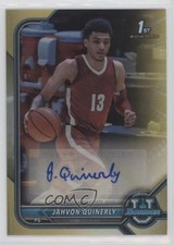 2021-22 Bowman U Chrome Prospect Gold Refractor 6/50 Jahvon Quinerly Auto 0v1