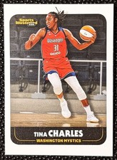 TINA CHARLES 2021 rare card WASHINGTON MYSTICS basketball SI for KIDS *READ*