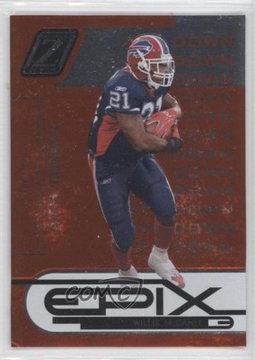 2005 Donruss Zenith Epix 4th Down Orange 99/250 Willis McGahee #E-25 0a1