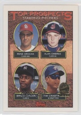 1993 Topps Inaugural Florida Marlins Rene Arocha Alan Embree #742 Rookie RC 0lm