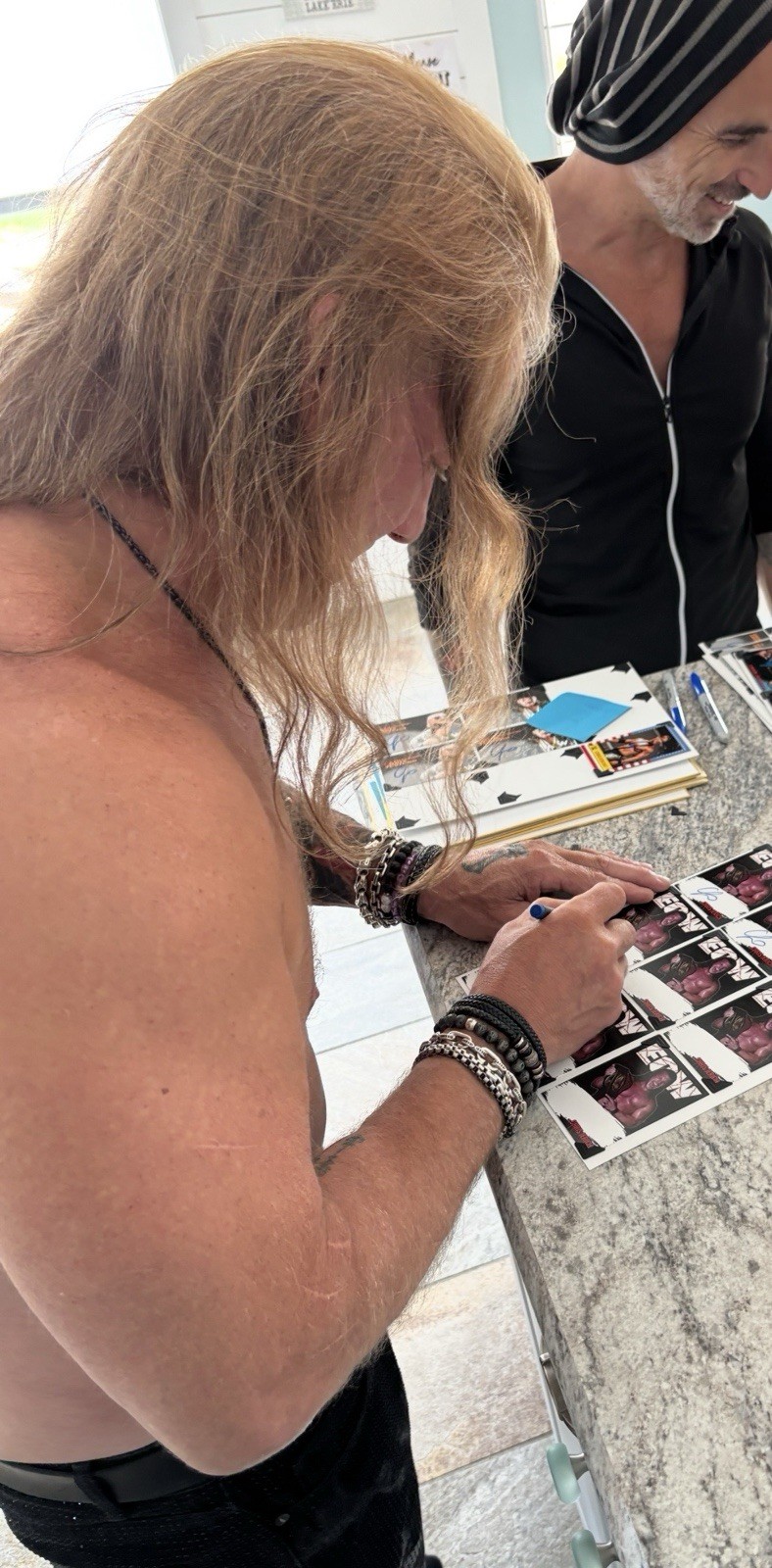 Chris Jericho auto card ECW signed Wrestling wwe aew wcw fozzy view 2