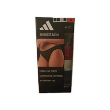 Women's Adidas 4 Pack Multicolor Seamless Bikini Underwear Size Medium NWT