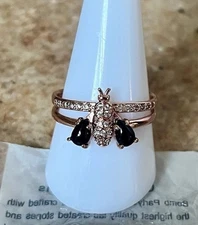Bomb Party RETRO RBP2535 Queen Bee Bringback Genuine Black Onyx Size 11 Ring NWT