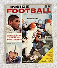 1961 Inside Football Annual Magazine Vintage Ernie Davis Johnny Unitas Magazine