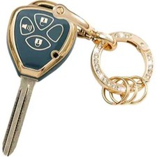 Key Fob Cover with Metal Keychain Compatible with 2008-2013 Avalon / 2007-2011 C
