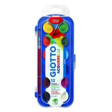 Colori ad acquarello Giotto Acquerelli: pastiglie, astuccio con 12 u.