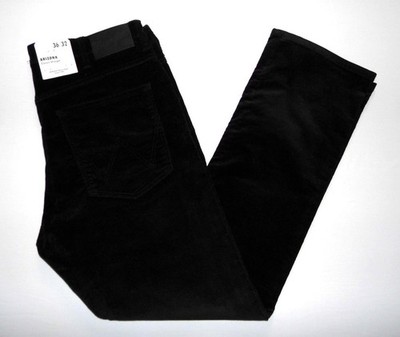 WRANGLER - Herren NEU Arizona Straight Fit Cord Jeans 36''W x 32''L schwarz Kordeln