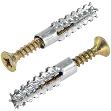 60 Pieces Drywall Anchors,Metal Expansion Bolt Set for Concrete Walls, (Silver)