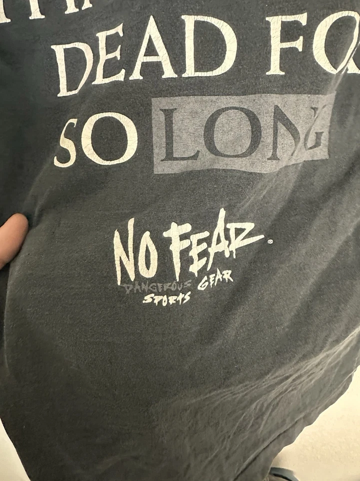 Camiseta vintage de los 90’s No Fear Life’s Not too Short Dead For So Long para hombre talla M Foto 2 de 4