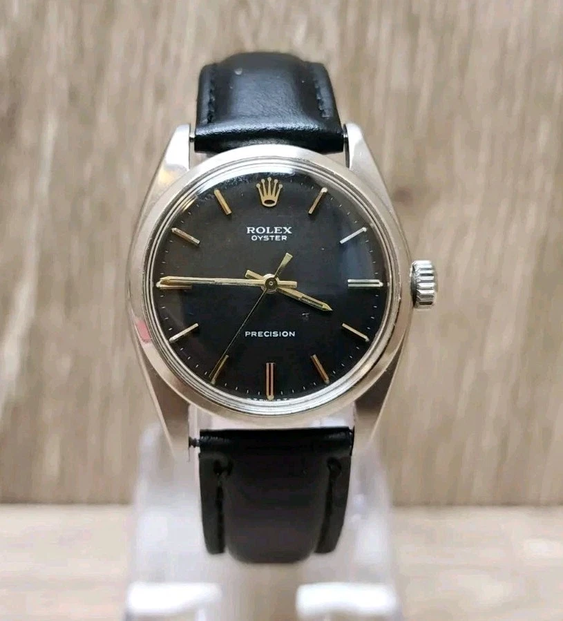 Rolex — Vintage Rolex Oyster Precision Original Steel Mens Watch 6426 (1972) 34mm Case
