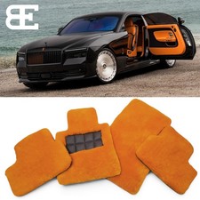 Genuine Mandarin Sheepskin Floor Mats for Rolls Royce Spectre Phantom Ghost Dawn