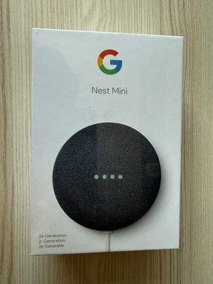 Google Nest Mini 2 Generation Smart Speaker Google Assistant Schwarz Neu OVP