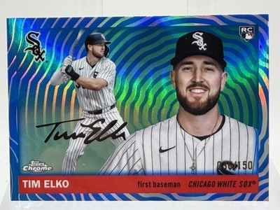 2025 Topps Chrome Platinum Tim Elko Blue Vibrations /150 RC