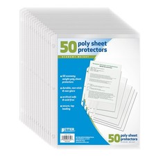 Better Office Products Clear Sheet Protectors, 50 Pack Sheet Protectors 8.5 x...
