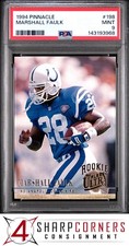1994 PINNACLE #198 MARSHALL FAULK RC HOF PSA 9