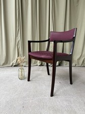 Vtg Mid Century Sculptured Desk Chair Armchair Fireside Carver Danish Retro R982