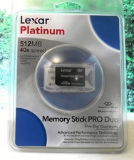 Lexar Platinum 512MB Memory Stick Pro Duo, New Old Stock