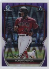 2023 Bowman Chrome Prospects Purple RayWave Refractor 66/250 Ruben Santana 0y9m