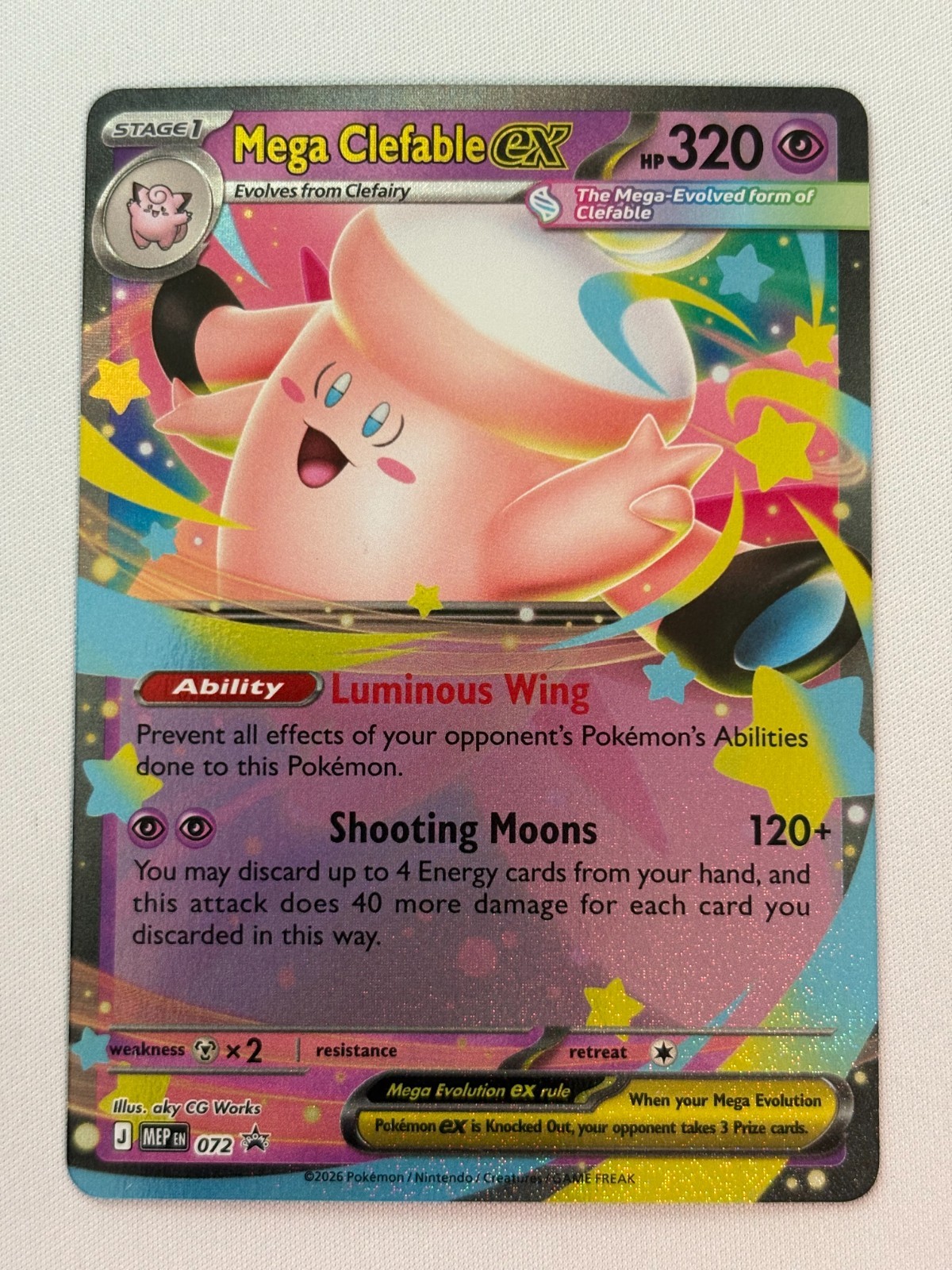 Mega Clefable ex 072 -- Me: Mega Evolution Promo (NM)