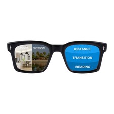 Photochromic Progressive Multifocal Reading Glasses for Men Women Transition ...