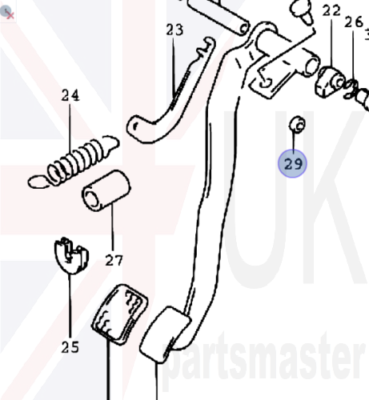 SUZUKI GRAND, VITARA LIANA SX4 GENUINE CLUTCH PEDAL METAL ROUND