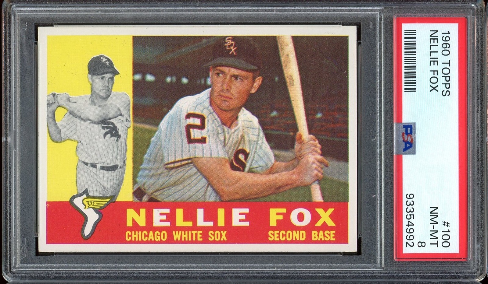 1960 Topps Baseball #100 Nellie Fox PSA 8
