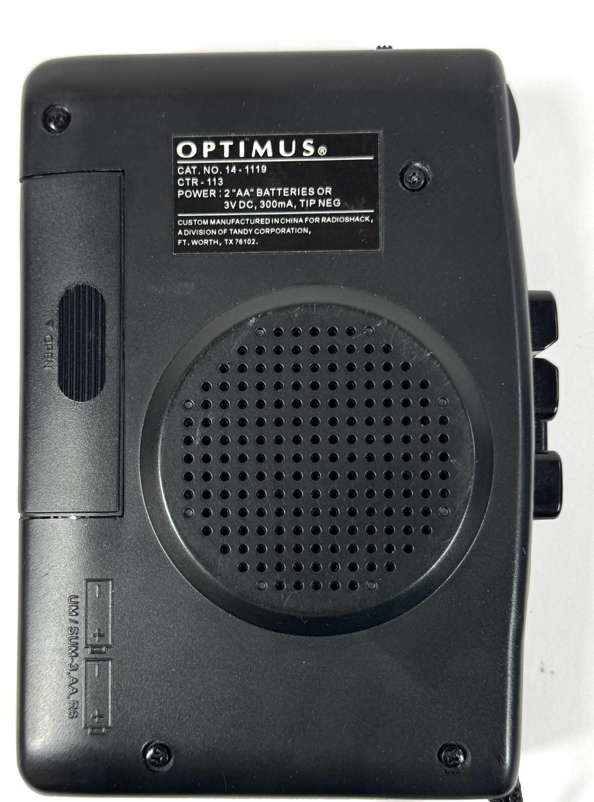 Pair OPTIMUS CTR-112 & CTR-113 Audio Cassette Tape Recorder Players Pair WORKS