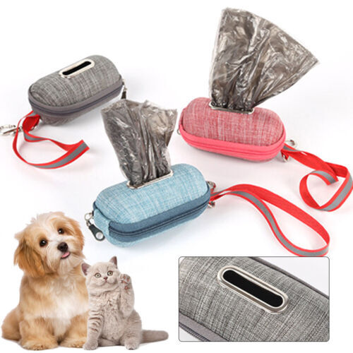 Pet Waste Bone Bag Dog Poop Poo Bag Dispenser Lead Walking Carrying Clip-UK - Picture 3 of 13