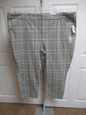 Hi Rise Pixie Never Ride Old Navy Women's High-Rise Pixie Ankle Pants BLUE GRAY PLAID L SZ 28 ...