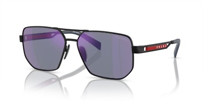 Prada Linea Rossa PS 51ZS Matte Black/Blue Violet Mirrored (1BO
