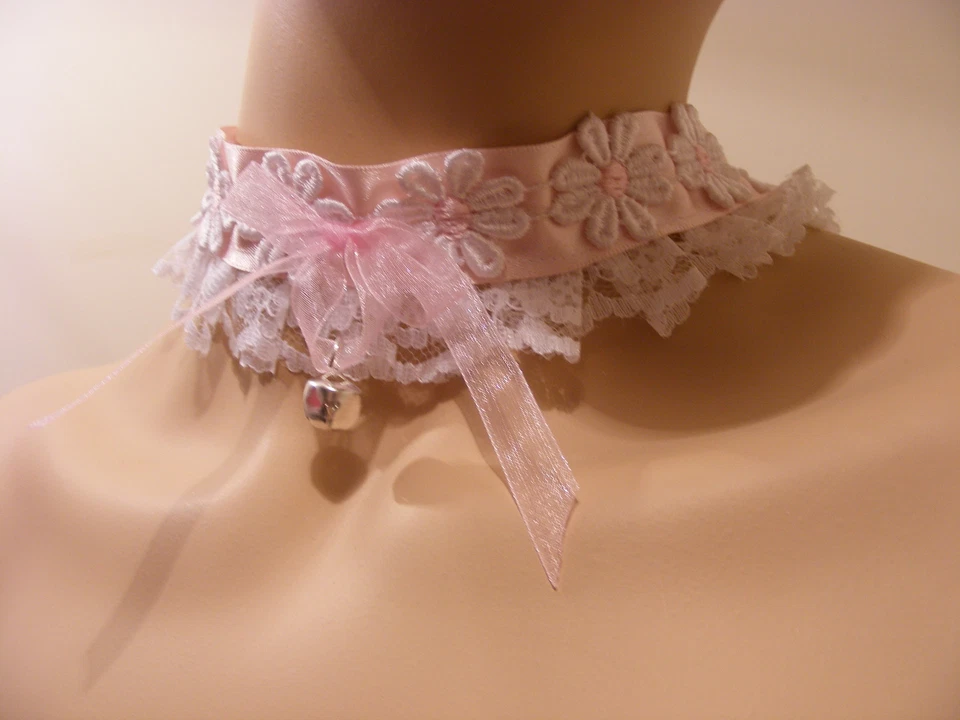 SISSY ADULTO BEBÉ GATITO MARGARITA DDLG GARGANTILLA CUELLO LOLITA DISFRAZ COSPLAY CAMPANA Foto 2 de 4