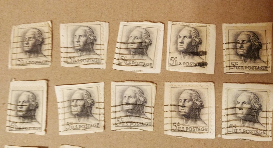 US 1961-1966 Used 5c Blue George Washington Postage Stamps - Lot of 24 - Image 3 of 4