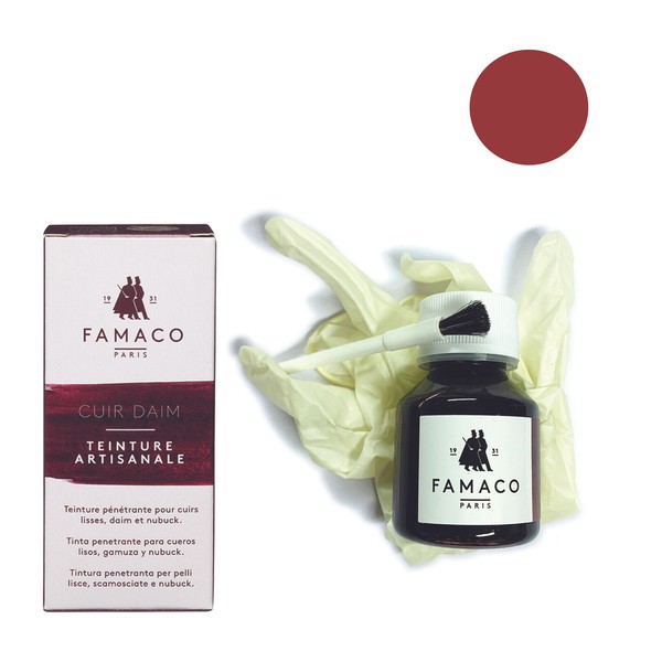 Famaco Nubuck & Suede Dye Liquid 50 ml, tinte de color para gamuza, 12 colores