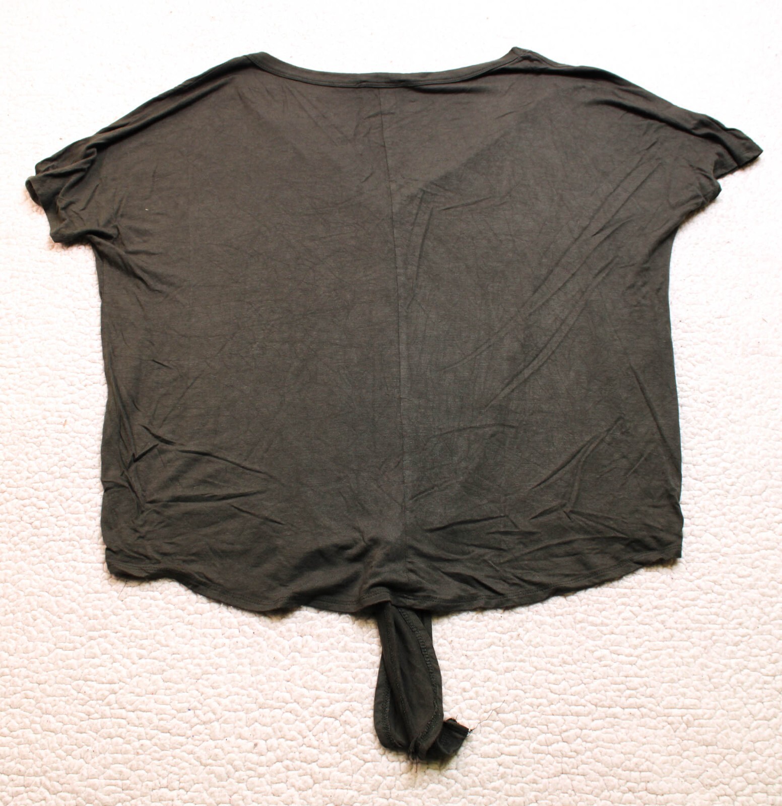 Shop Basic USA Tie Front Button Down Shirt Women'… - image 5