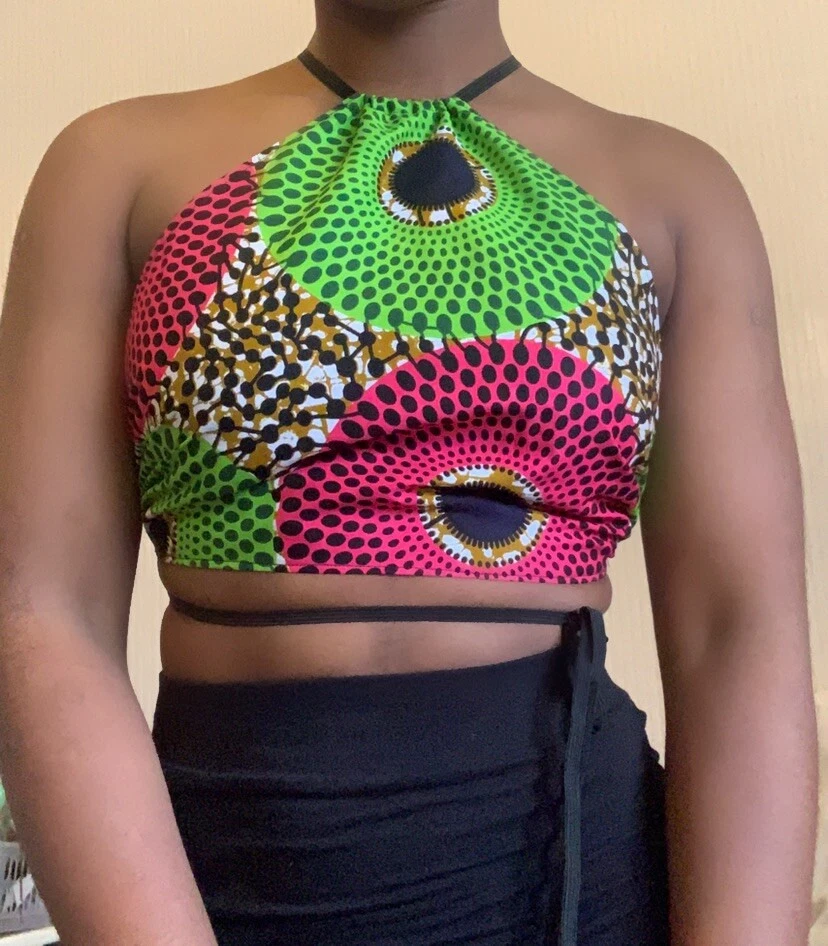 Handmade Backless African Print Halter Neck Crop Top | eBay