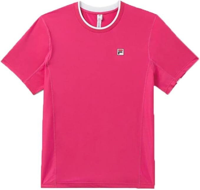 Fila T shirt uomo girocollo manica corta rosa grande