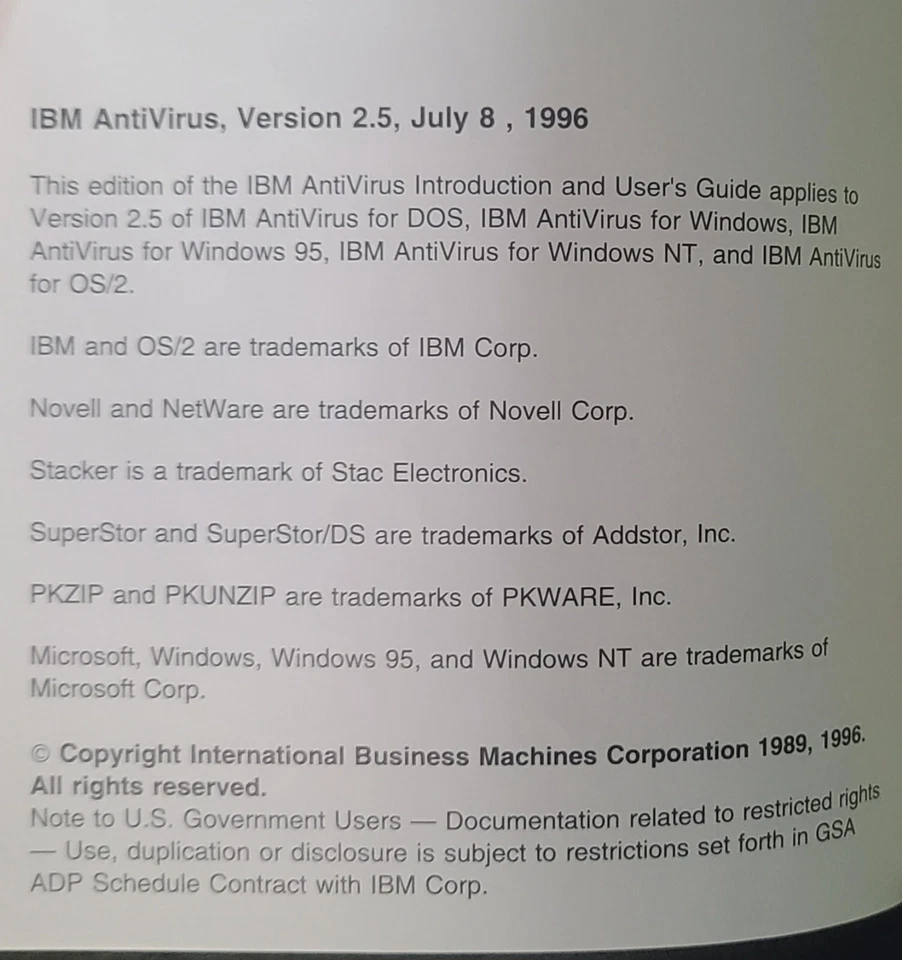 IBM Anti-Virus Version 2.5 User's Guide (1996) - Image 3 of 4