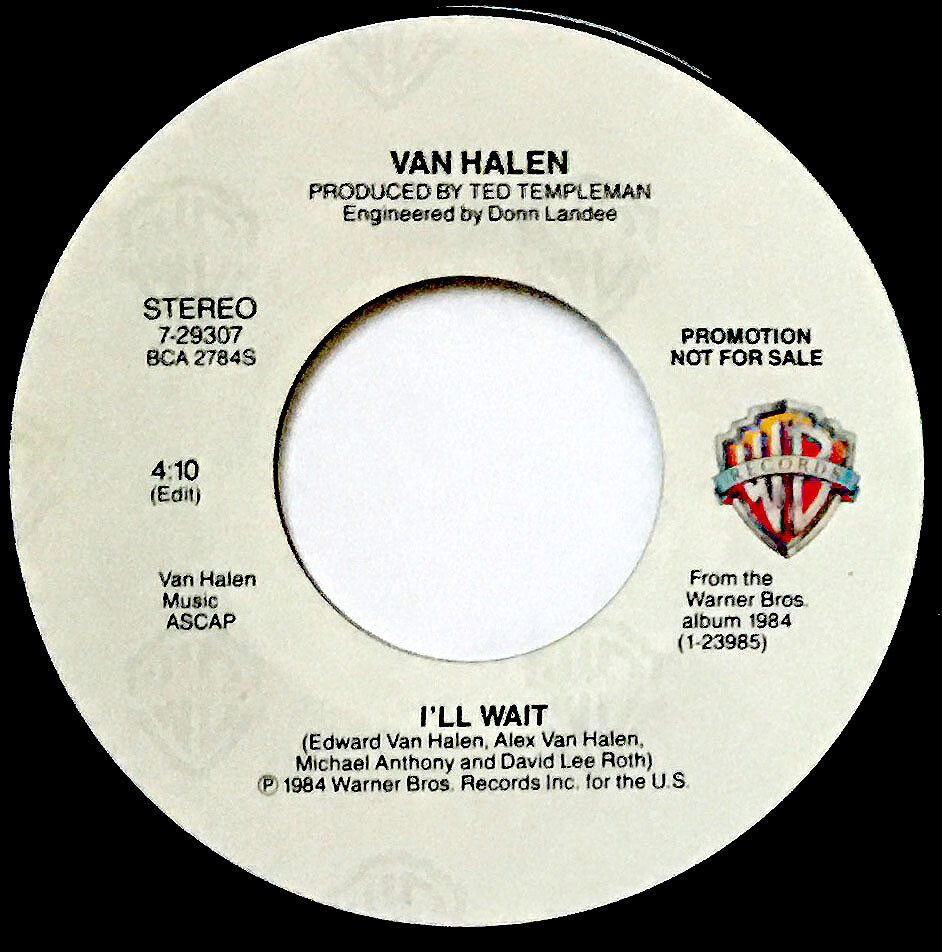 VAN HALEN *VG* "I'LL WAIT 1984 US WARNER BROS. WL PROMO 45