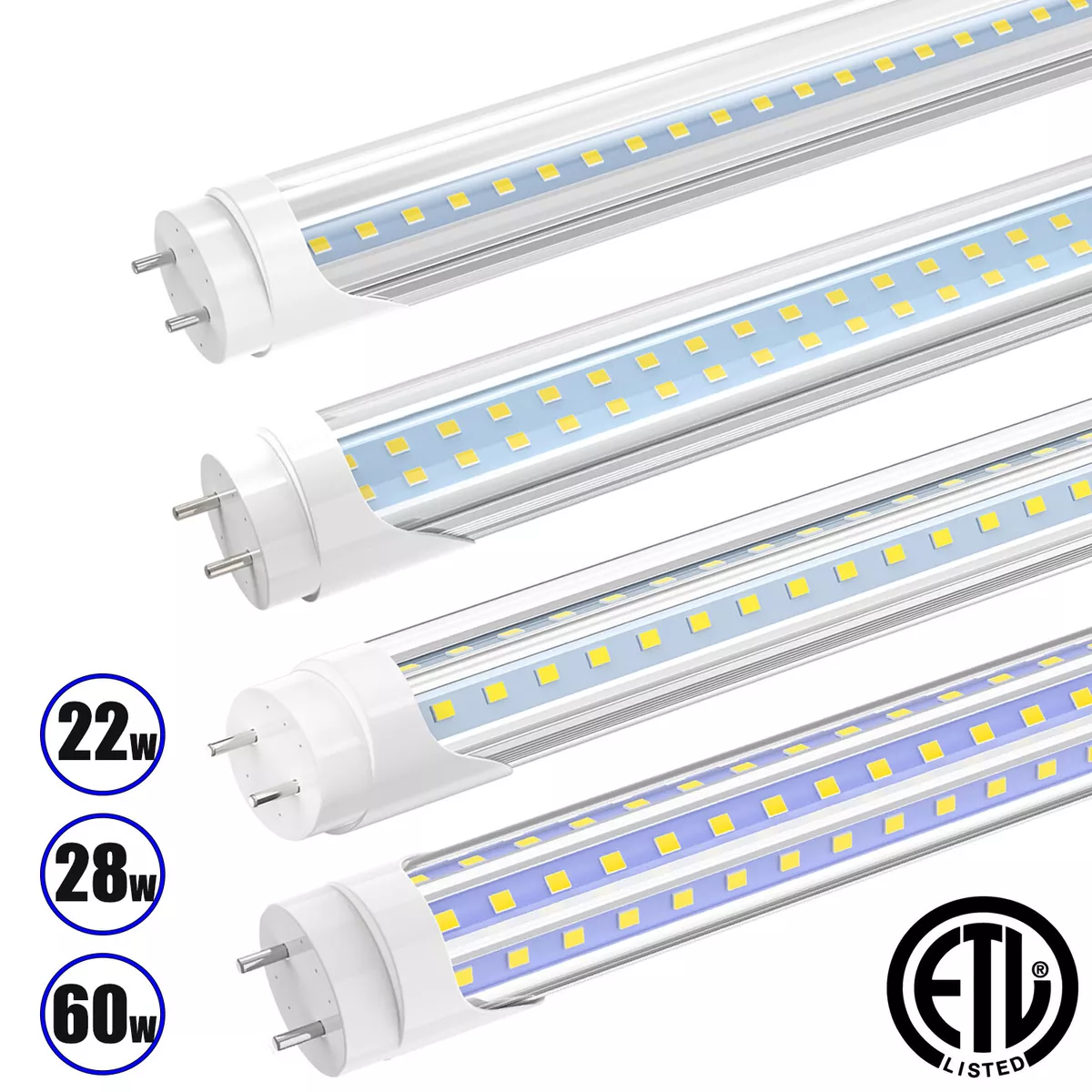 4FT 48 inches T8 Tube 22W 28W 60W Bi Pin 6500K LED Shop Light | eBay