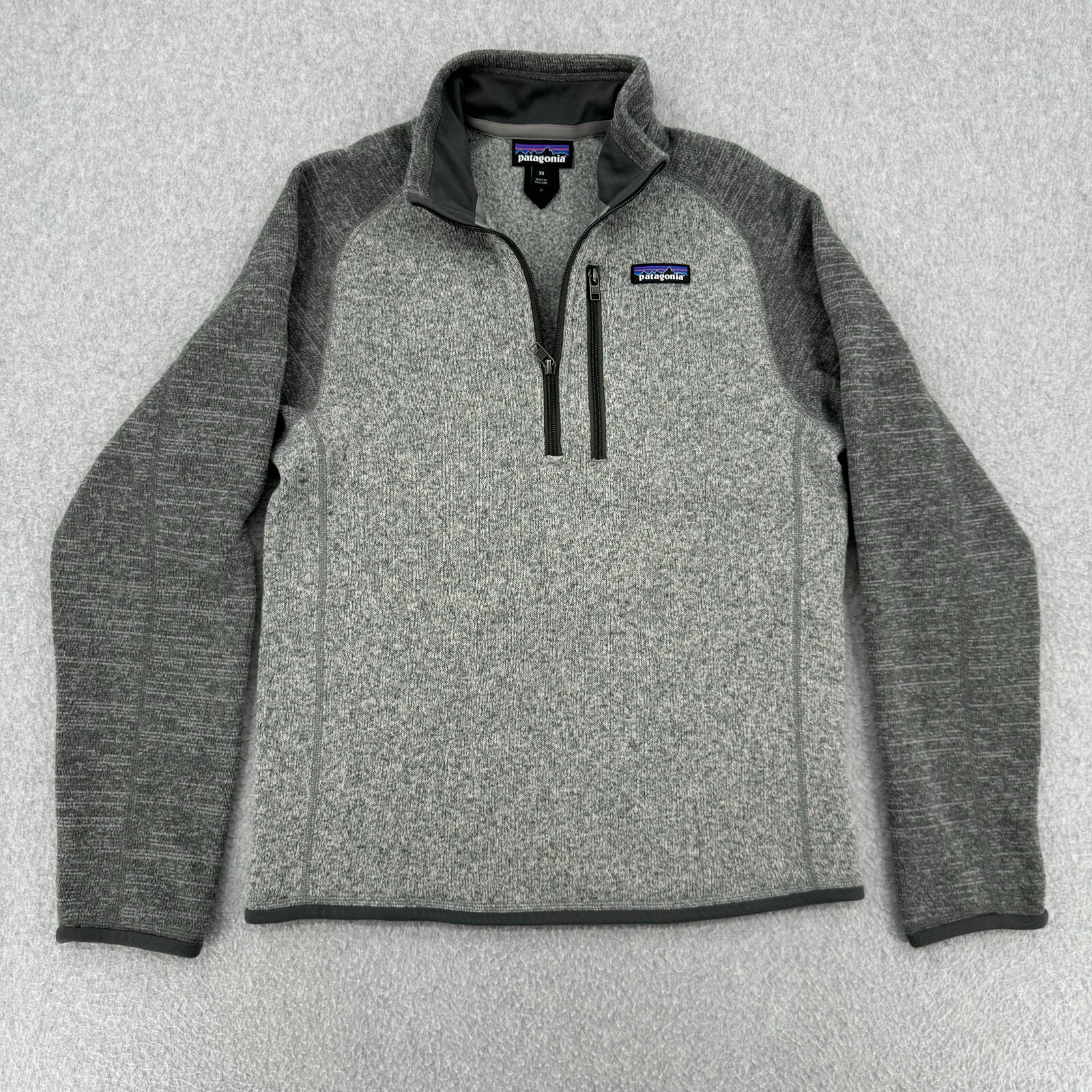 Patagonia Better Sweater Mens XS Gray Fleece 1/4 Zip Pullover for Outdoor Adventures