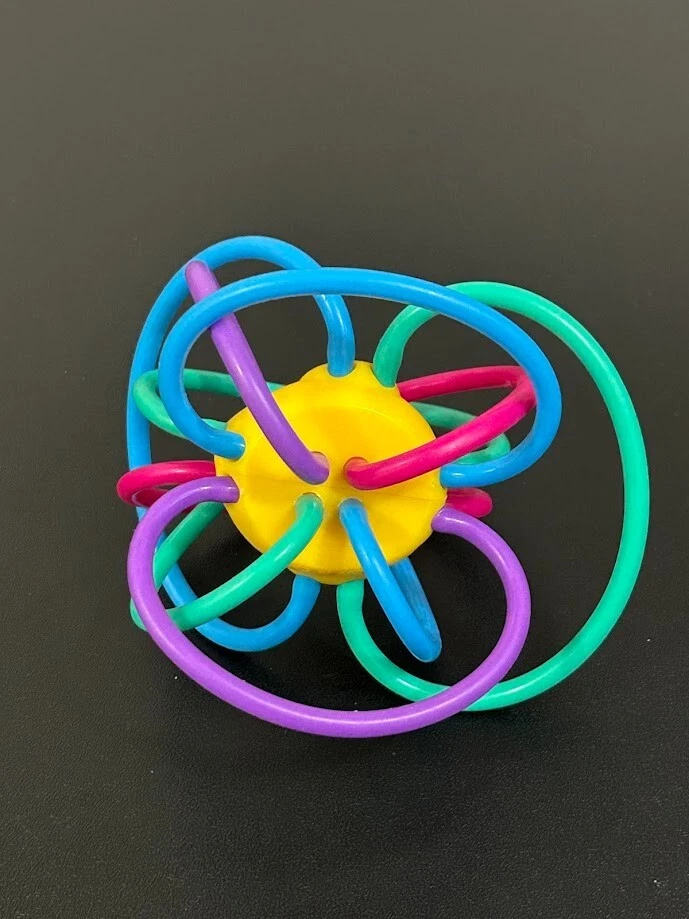 Rubber Ducky Manhattan Toy Sensory Teether Colorful Activity Toy RARE - Image 3 of 4