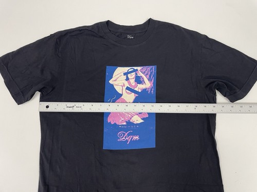 DQM Black Hula Girl Short Sleeve Crewneck Graphic T-Shirt Size M - Picture 4 of 6