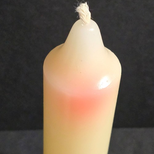 Mega Dome Top Pillar Candles Ivory Beige Crème VTG 6 x 1.5 inch Lot Set of 2 - Picture 6 of 8