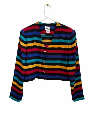 Vintage 90's Bold Multicolored Stripe 